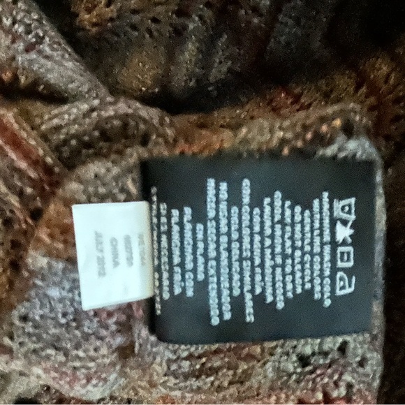 Size XLarge OMBRE SWEATER DRESS Soft Knit Day/Evening Crochet Autumn Fall Brown - Picture 3 of 4